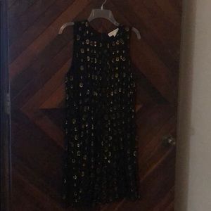 Black and gold delicate party dress